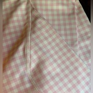 Pink Gingham Boot Cut Pants